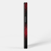 Etui iPhone 13 Tartan Bourgogne (Côté droit)