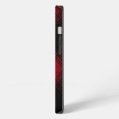 Etui iPhone 13 Tartan Bourgogne (Côté gauche)