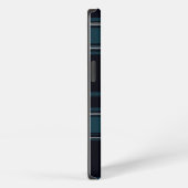 Etui iPhone 13 Tartan Chic Sarcelle (Côté droit)