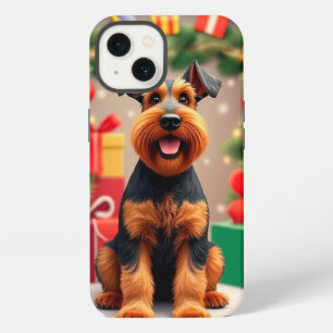 Etui iPhone 13 Tchiène de race Airedale Terrier Chien Chiot Joyeu