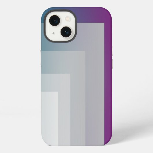 Etui iPhone 13 Teal magenta gris (Verso)