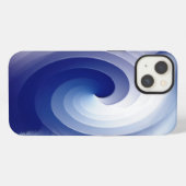 Etui iPhone 13 Tempête bleue Sapphire (Verso Horizontal)