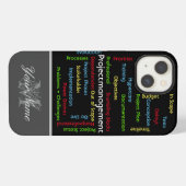 Etui iPhone 13 Termes de gestion de projet pour ProjectManagers (Verso Horizontal)