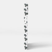 Etui iPhone 13 Terre-Neuve Chien Cute Silhouette Grille blanche (Côté droit)