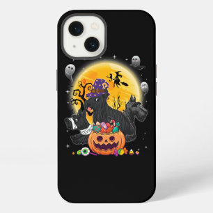 Etui iPhone 13 Terrier Écossais Chien Momie Sorcière Lune Fantôme