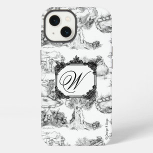 Etui iPhone 13 Tervueren Terrier Toile Noir avec Monogramme