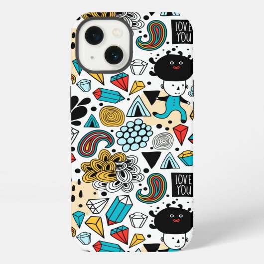 Etui iPhone 13 Tête folle (Verso)