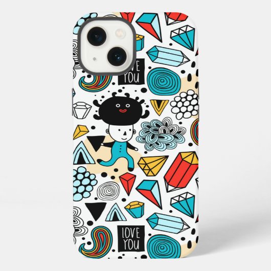 Etui iPhone 13 Tête folle (Verso)