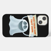 Etui iPhone 13 Texte tenant fantôme (Verso Horizontal)