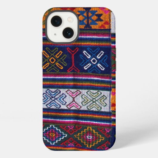 Etui iPhone 13 Textile bhoutanais (Verso)