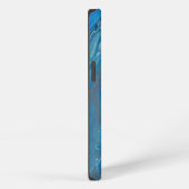 Etui iPhone 13 Texture d'art fluide en agate Blue Marble (Côté droit)