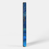 Etui iPhone 13 Texture d'art fluide en agate Blue Marble  (Côté droit)