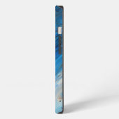 Etui iPhone 13 Texture d'art fluide en agate Blue Marble  (Côté gauche)