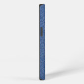 Etui iPhone 13 Texture de jeans en denim bleu foncé moderne avec (Côté droit)
