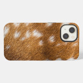 Etui iPhone 13 texture de la fourrure du cerf tacheté (Verso Horizontal)