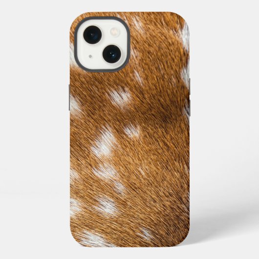 Etui iPhone 13 texture de la fourrure du cerf tacheté (Verso)