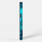 Etui iPhone 13 Texture de l'agate vert de mer (Côté droit)
