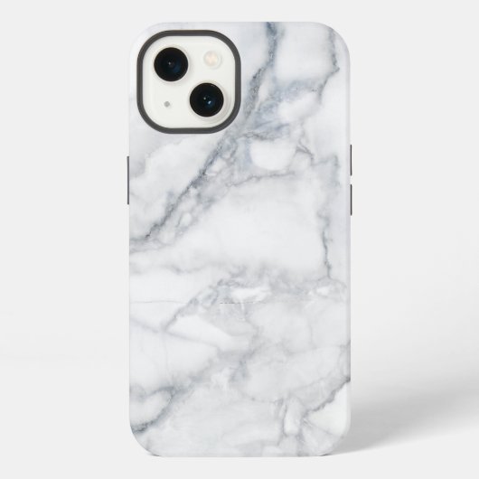 Etui iPhone 13 Texture de marbre blanc (Verso)