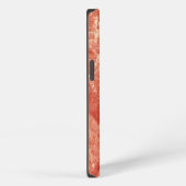 Etui iPhone 13 Texture de marbre rouge corail (Côté droit)