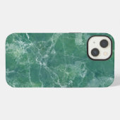 Etui iPhone 13 Texture de marbre vert (Verso Horizontal)