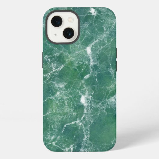 Etui iPhone 13 Texture de marbre vert (Verso)