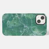 Etui iPhone 13 Texture de marbre vert (Verso Horizontal)