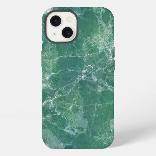 Etui iPhone 13 Texture de marbre vert (Verso)