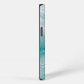 Etui iPhone 13 Texture de marbre vert de mer (Côté droit)