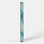 Etui iPhone 13 Texture de marbre vert de mer (Côté droit)
