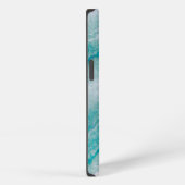 Etui iPhone 13 Texture de marbre vert de mer (Côté droit)