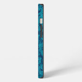 Etui iPhone 13 Texture de terrazzo Marble Bleu (Côté gauche)