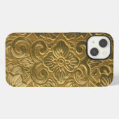 Etui iPhone 13 Texture dorée (Verso Horizontal)