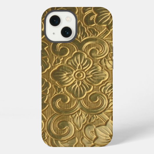 Etui iPhone 13 Texture dorée (Verso)