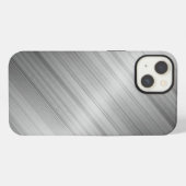 Etui iPhone 13 Texture métallique brossée (Verso Horizontal)