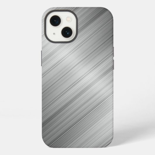 Etui iPhone 13 Texture métallique brossée (Verso)