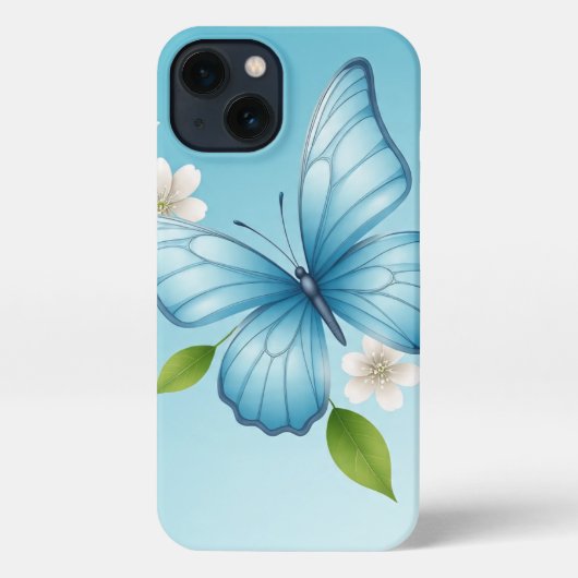 Etui iPhone 13 The blue butterfly iPhone Case (Verso)