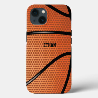 Etui iPhone 13 Thème de sport de basket-ball personnalisé