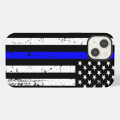 Etui iPhone 13 Thin Blue Line Flag Case (Verso Horizontal)