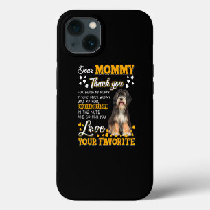 Etui iPhone 13 Tibétain Terrier Chère Maman Merci D'être Ma