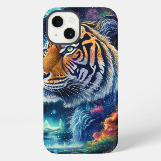 Etui iPhone 13 Tigre cosmique (Verso)