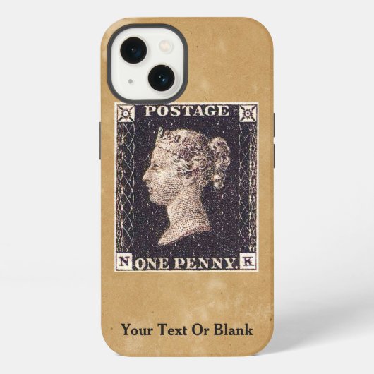 Etui iPhone 13 Timbre-poste Penny Black (Verso)