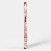 Etui iPhone 13 Toile Rose Vintage (Côté droit)