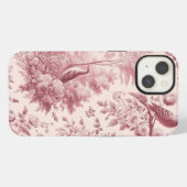 Etui iPhone 13 Toile Rose Vintage (Verso Horizontal)