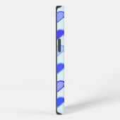 Etui iPhone 13 Tons des lignes de coeur bleu (Côté droit)