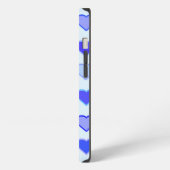 Etui iPhone 13 Tons des lignes de coeur bleu (Côté gauche)