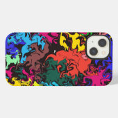 Etui iPhone 13 Tourbillons colorés abstraits / (Verso Horizontal)