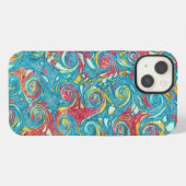 Etui iPhone 13 Tourbillons Marbrés (Verso Horizontal)