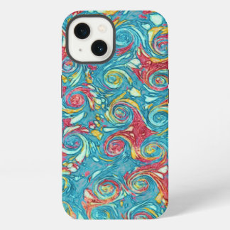 Etui iPhone 13 Tourbillons Marbrés