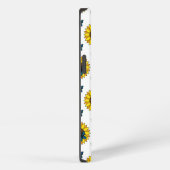 Etui iPhone 13 Tournesol et Papillon Bleu (Côté droit)
