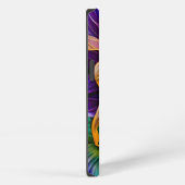 Etui iPhone 13 Tournesol violet et or (Côté droit)